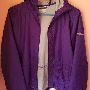 medium purple Columbia windbreaker